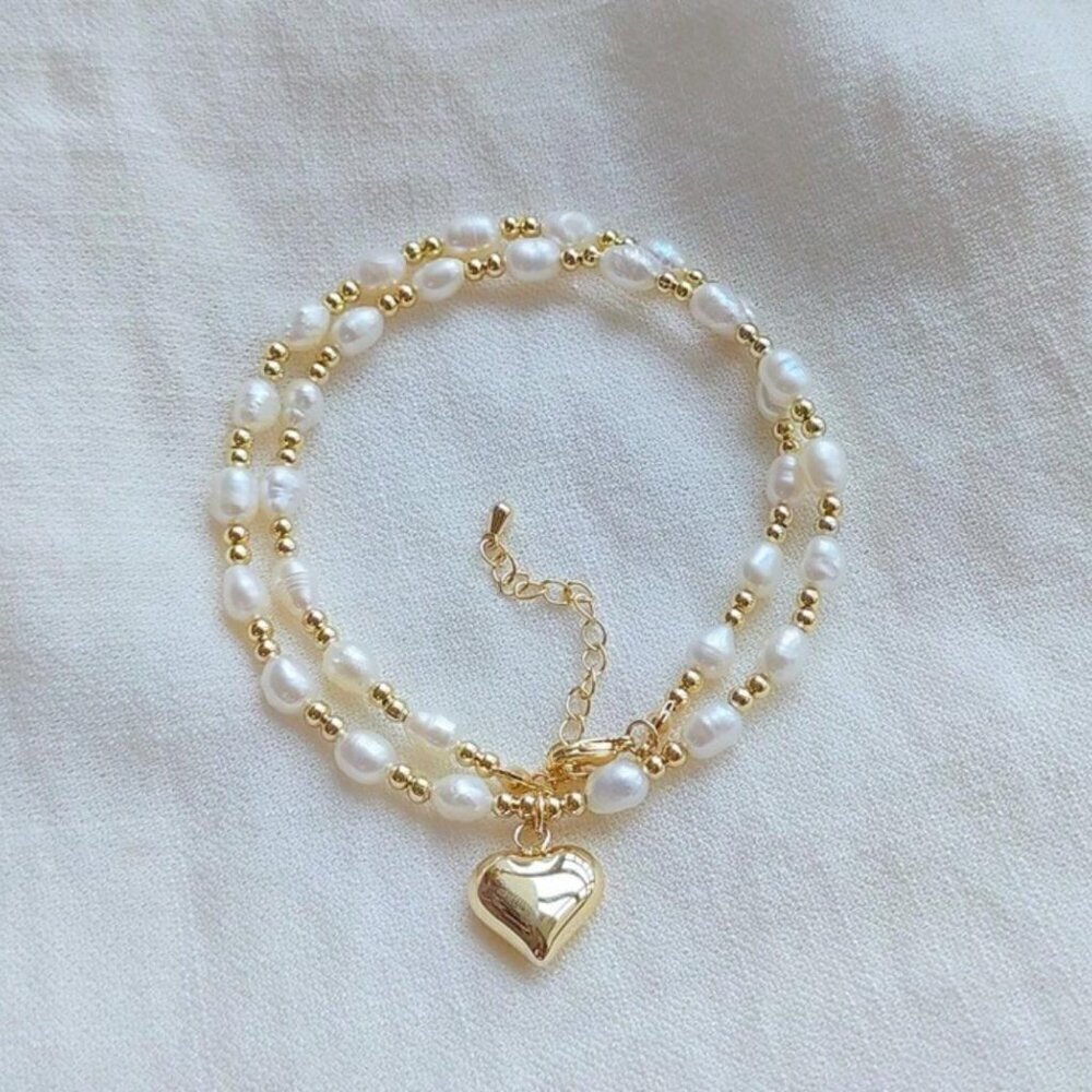 18K Gold Plated and Cultured Pearl Necklace - Picture 3 of 4